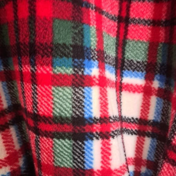 ALEXANDER DEL ROSSA plush plaid hooded bathrobe check robe COZY coastal TAGS SM - Picture 8 of 13